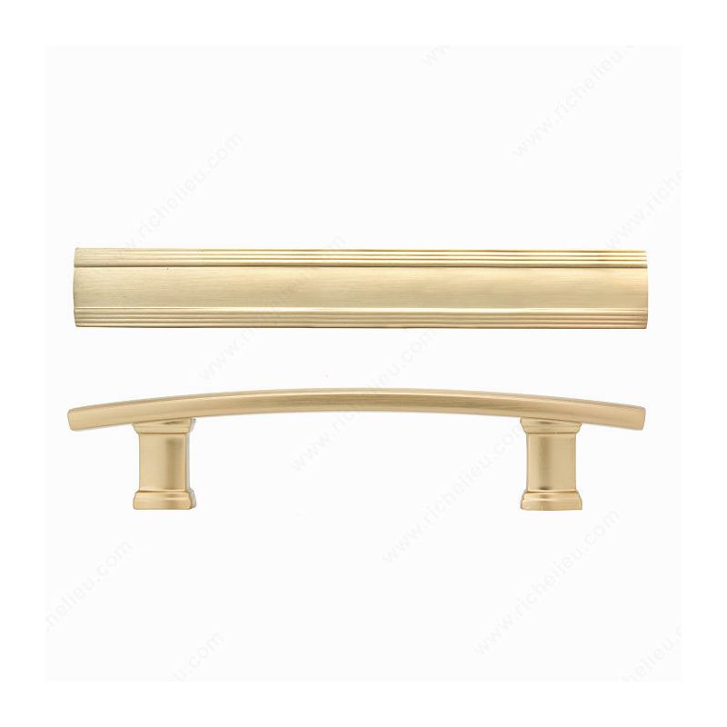 Richelieu BP707096CHBRZ Drawer Pull, 5-19/32 in L Handle, 1-3/16 in Projection, Metal, Champagne Bronze Brass/Yellow, Transitional