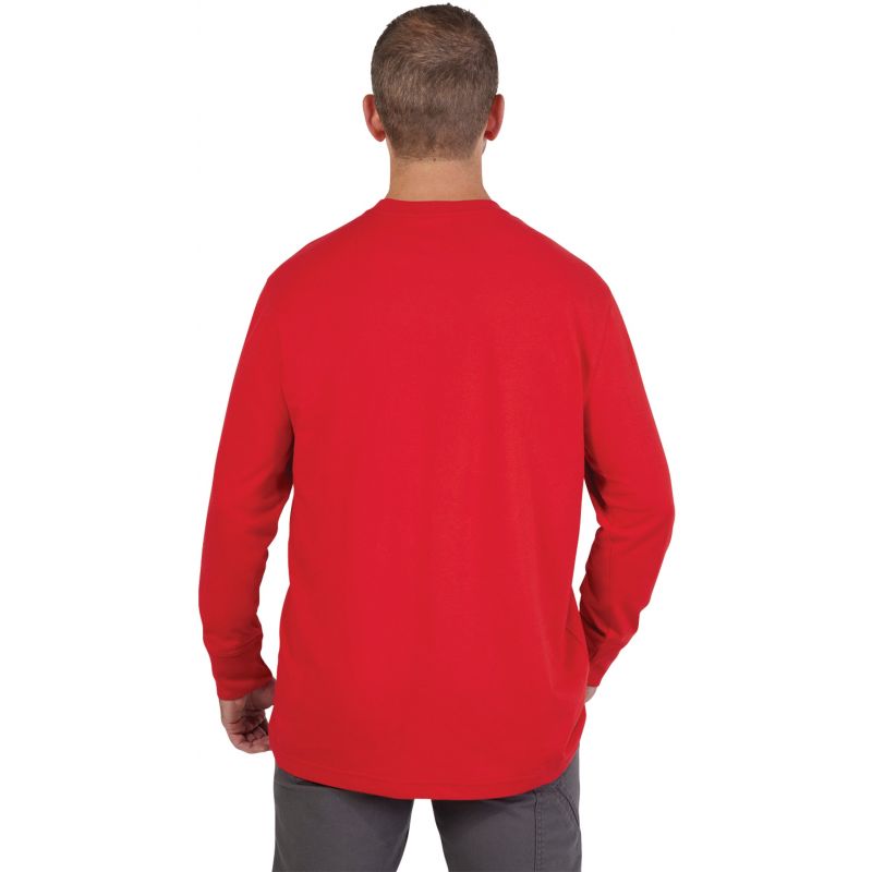 Milwaukee Heavy-Duty Long Sleeve Shirt M, Red