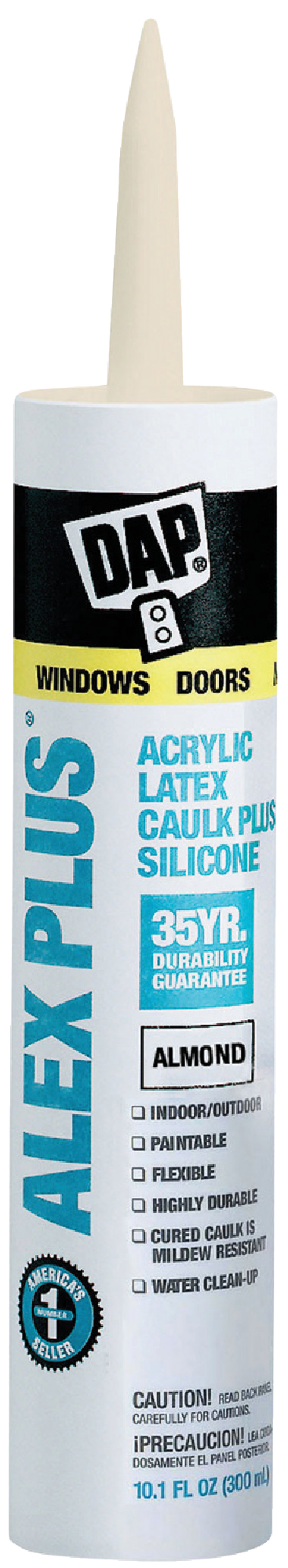 Buy Dap Alex Plus All Purpose Siliconized Acrylic Latex Caulk 10.1 Oz ...