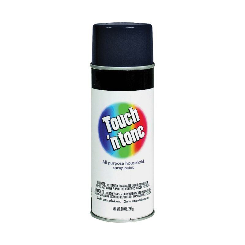 Touch &#039;N Tone 55276830 Spray Paint, Gloss, Black, 10 oz, Can Black