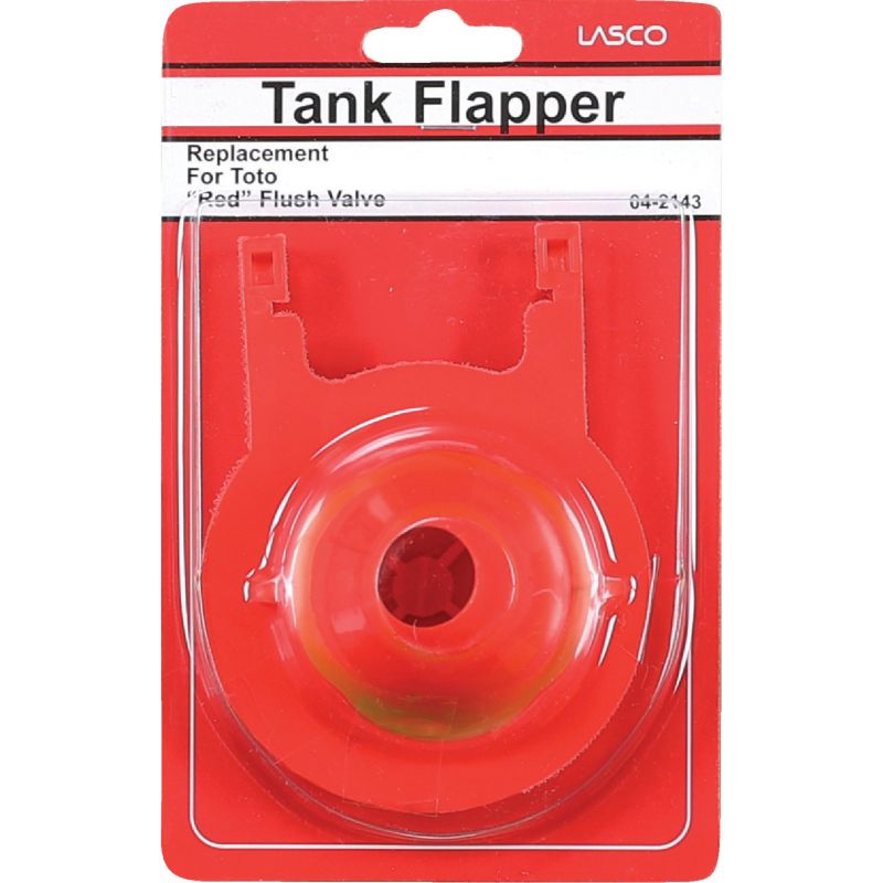 Lasco TOTO Style Toilet Flapper 3 In., Red