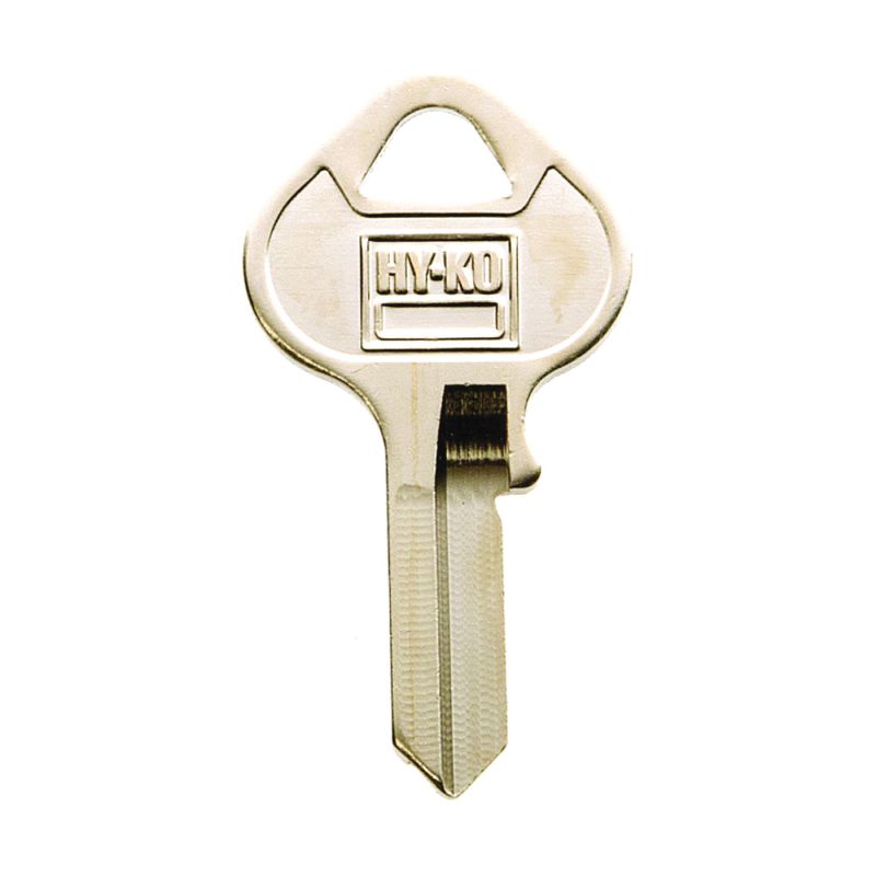 Hy-Ko 11010MH1 Key Blank, Brass, Nickel, For: Master Cabinet, House Locks and Padlocks (Pack of 10)