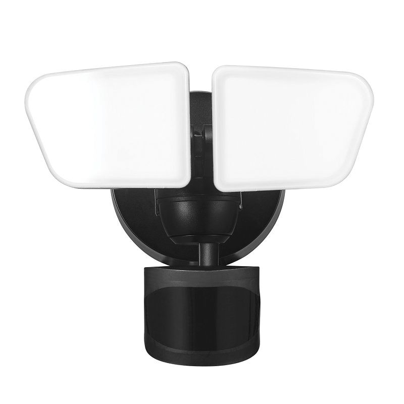 globe 17000204 Security Flood Light, LED Lamp, Bright White, 2200 Lumens, 4000 K Color Temp, Black Fixture