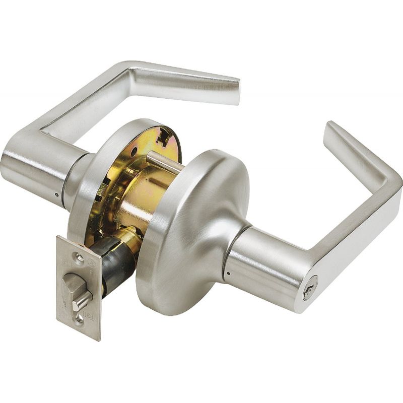 Tell Heavy-Duty Satin Chrome Commercial Entry Lever Lever