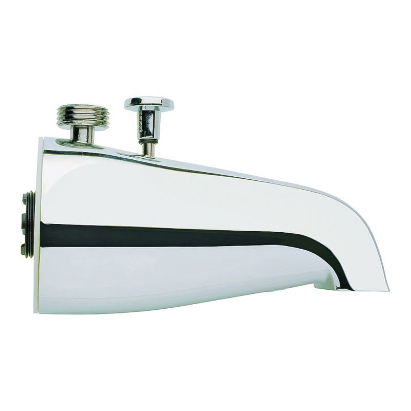 Plumb Pak PP825-32 Bathtub Spout with Diverter, 3/4 in Connection, IPS, Chrome Plated, For: 1/2 in or 3/4 in Pipe