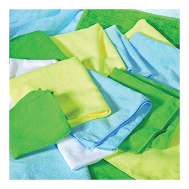 All Rags MFMP12BL Wiping Cloth, 12 in L, 12 in W, Microfiber Cloth Blue