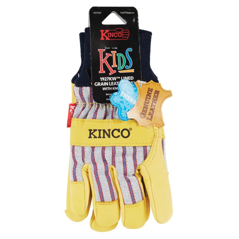 Kinco Otto Striped Kid&#039;s Winter Work Glove M, Otto Striped