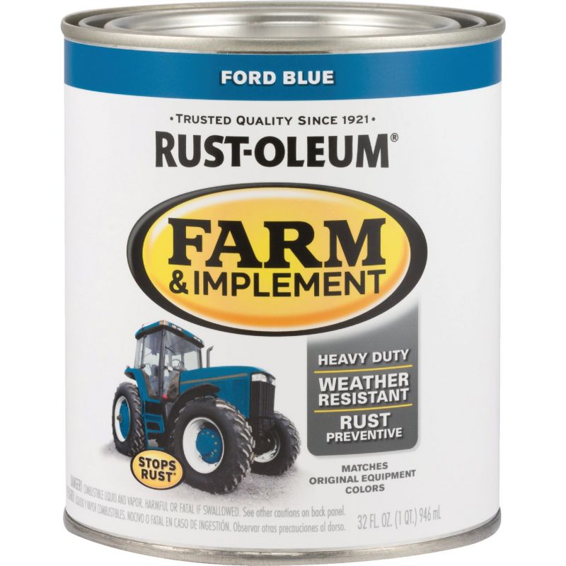 Rust-Oleum Stops Rust Farm &amp; Implement Enamel Ford Blue, 1 Qt.