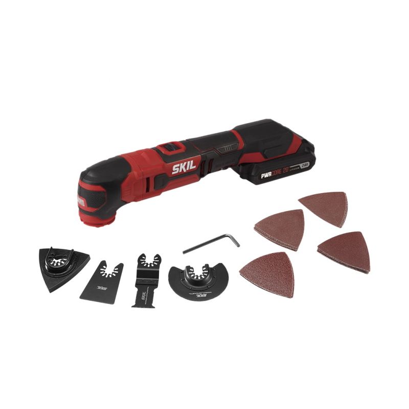 SKIL OS593002 Oscillating Multi-Tool Kit, Battery Included, 20 V, 2 Ah, 11,000 to 16,000 opm