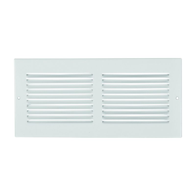 Imperial RG0375 Sidewall Grille, 13-1/4 in L, 5-1/4 in W, Steel, White White