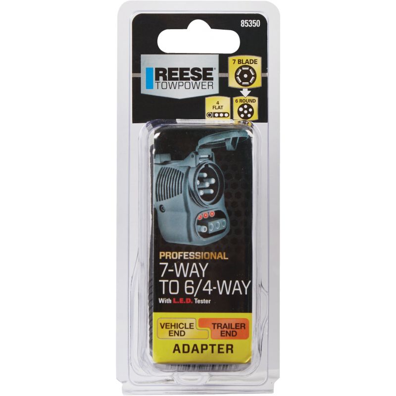 Reese Towpower 7-Blade to 6-Round and 4-Flat Plug-In Adapter