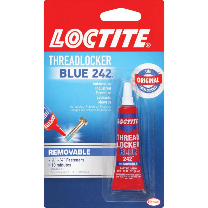 LOCTITE Threadlocker Sealant Blue, 0.2 Oz.