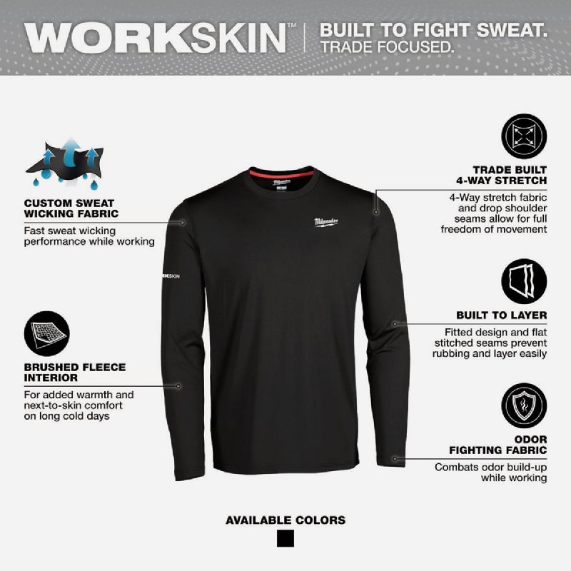 Milwaukee Workskin Base Layer Shirt XL, Black