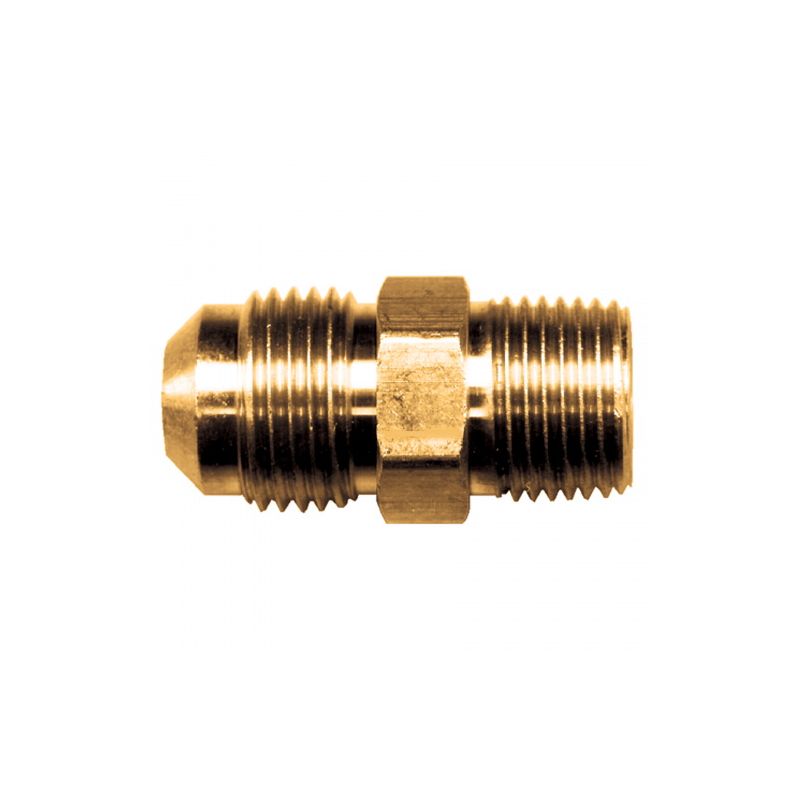 Fairview 48-6DP Pipe Connector, 3/8 x 1/2 in, Flare x MIP, Brass, 1000 psi Pressure