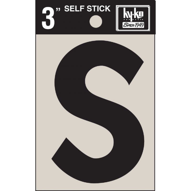 Hy-Ko 3 In. Self-Stick Letters Black, Non-Reflective (Pack of 10)