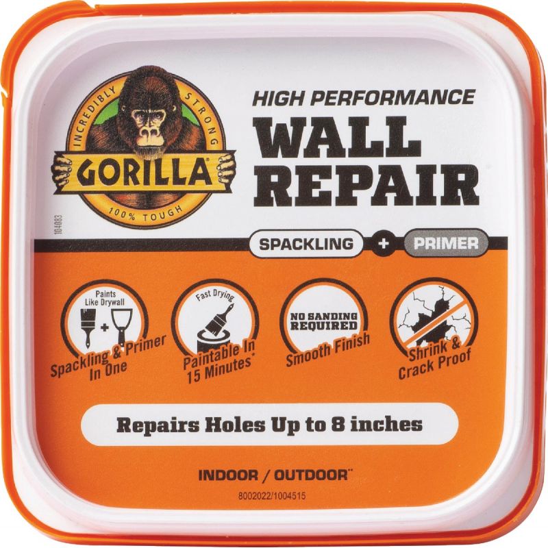Gorilla Wall Repair Spackling &amp; Primer White, 8 Oz.