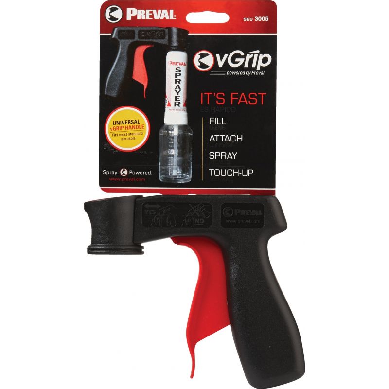 Preval VGrip Universal Paint Sprayer Handle Black With Red Trigger