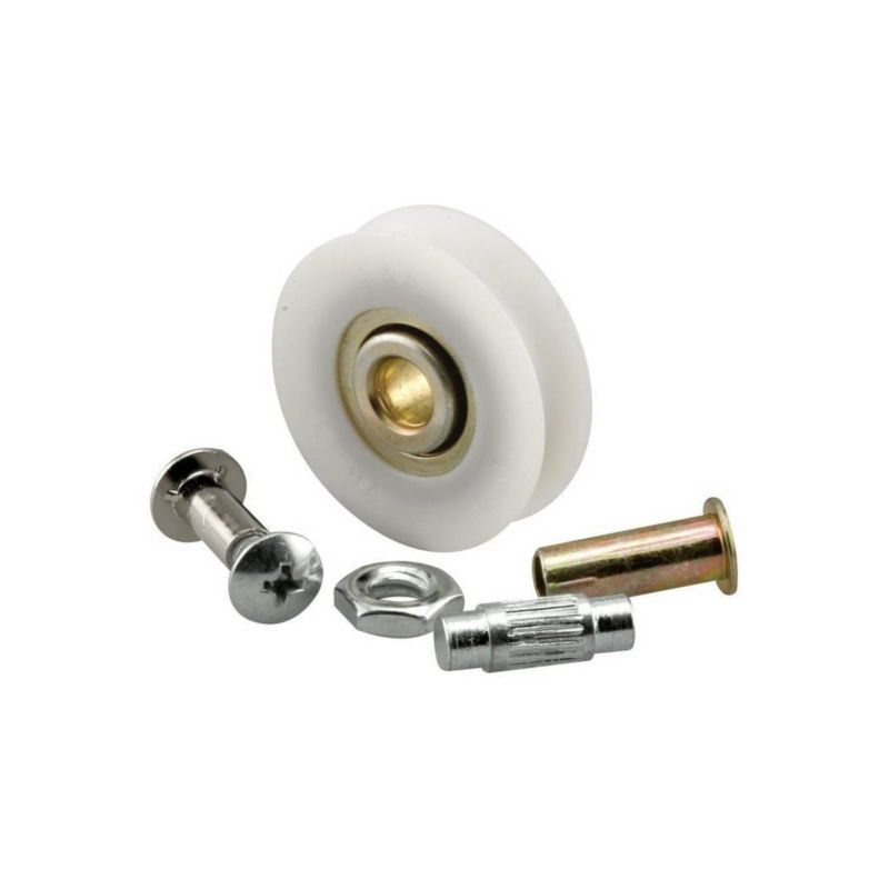 Prime-Line D 1798 Roller and Axle Kit, 1/4 in ID x 1-1/4 in OD Dia Roller, 5/16 in W Roller, Nylon/Steel