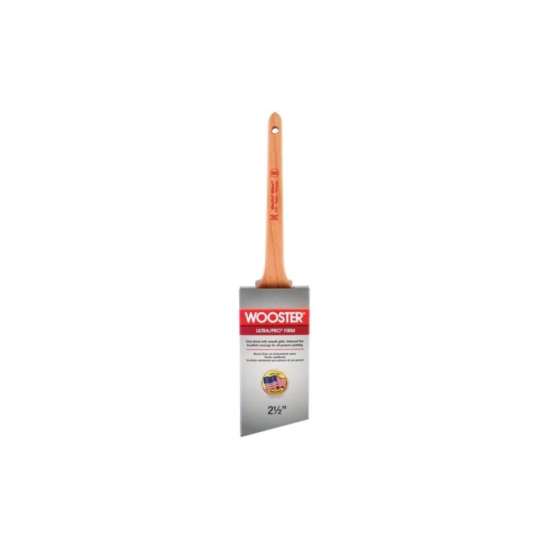 Wooster 4181-2 1/2 Paint Brush, 2-1/2 in W, 2-11/16 in L Bristle, Nylon/Polyester Bristle, Sash Handle Purple/Sable Brown