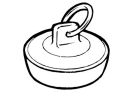 Plumb Pak PP820-2 Drain Stopper, Rubber, White, For: 1-1/2 in Sink White