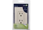 Leviton Decora Duplex Outlet With Wall Plate Light Almond, 15A
