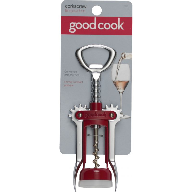 Goodcook Winged Corkscrew Bottle Opener Red, Corkscrew