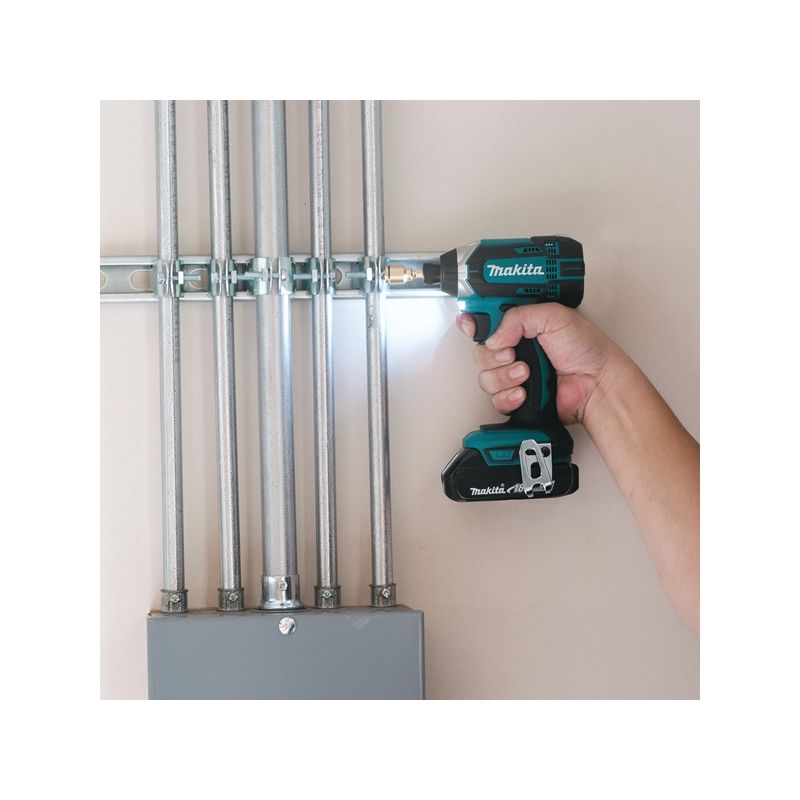 Makita XDT11R Impact Driver Kit, Battery Included, 18 V, 2 Ah, 1/4 in Drive, Hex Drive, 3500 ipm