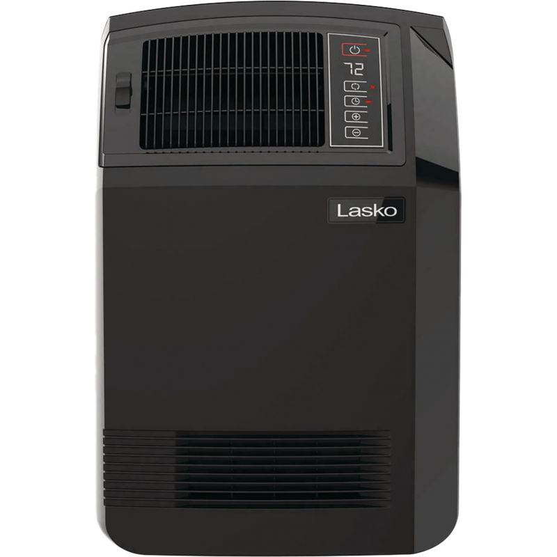 Lasko Cyclonic Ceramic Space Heater Black, 12.5