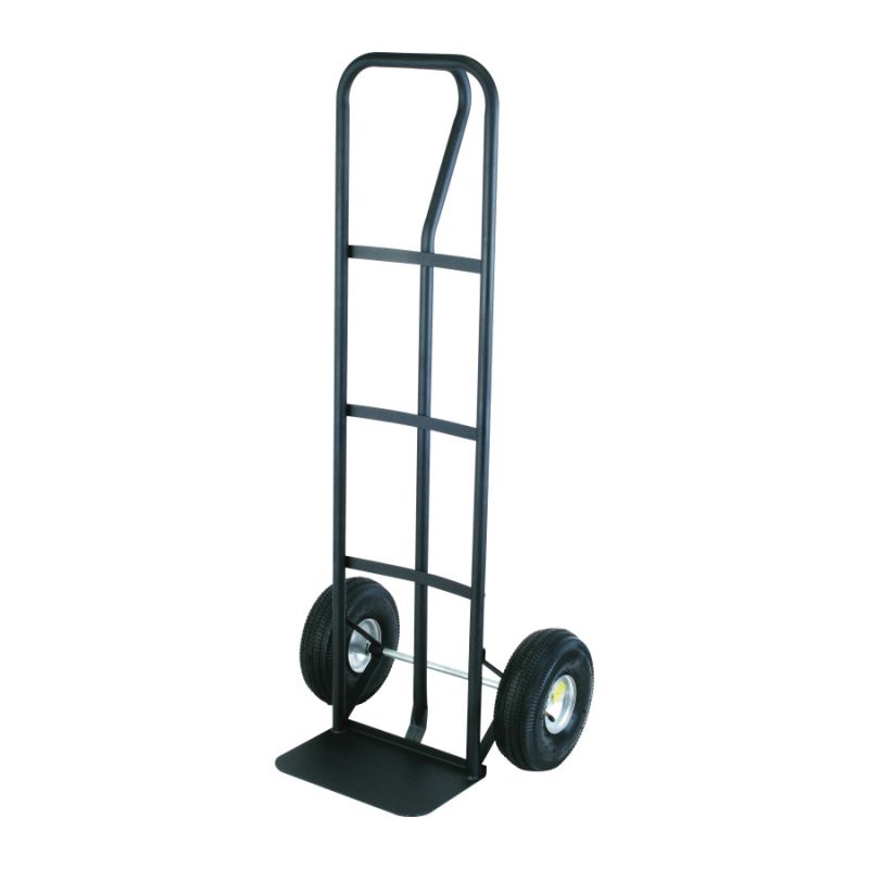 ProSource Hand Truck, 600 lb Weight Capacity, 14 in W x 9 in D Toe Plate, Steel, Black Black
