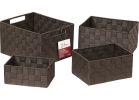 Home Impressions 4-Piece Woven Storage Basket Set Brown