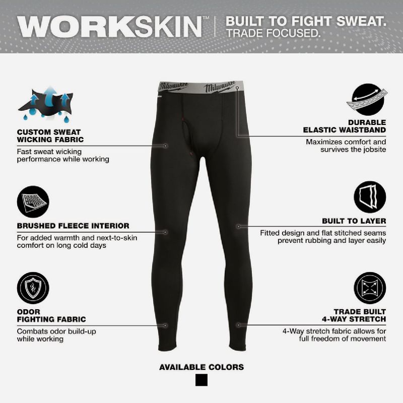 Milwaukee Workskin Base Layer Pants 3XL, Black