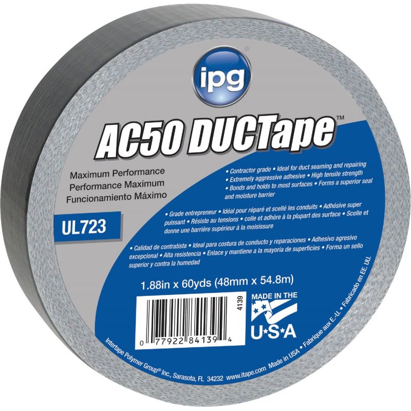 Intertape AC50 DUCTape Max Contractor Grade Duct Tape Silver