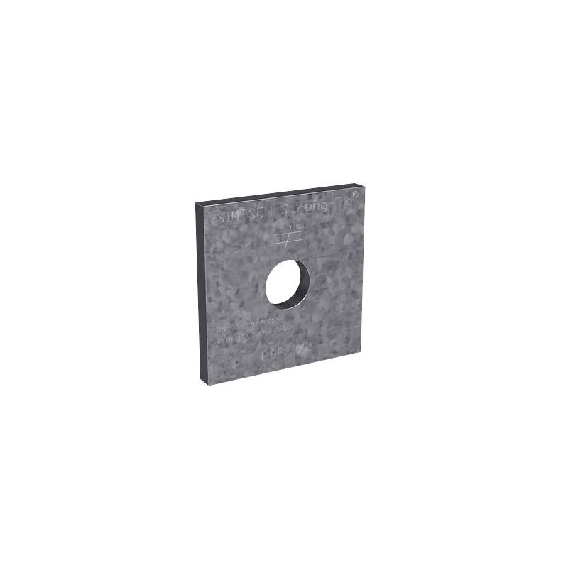 Simpson Strong-Tie LBP 1/2Z Light Bearing Plate, 2 in L, 2 in W, ZMAX®; Galvanized