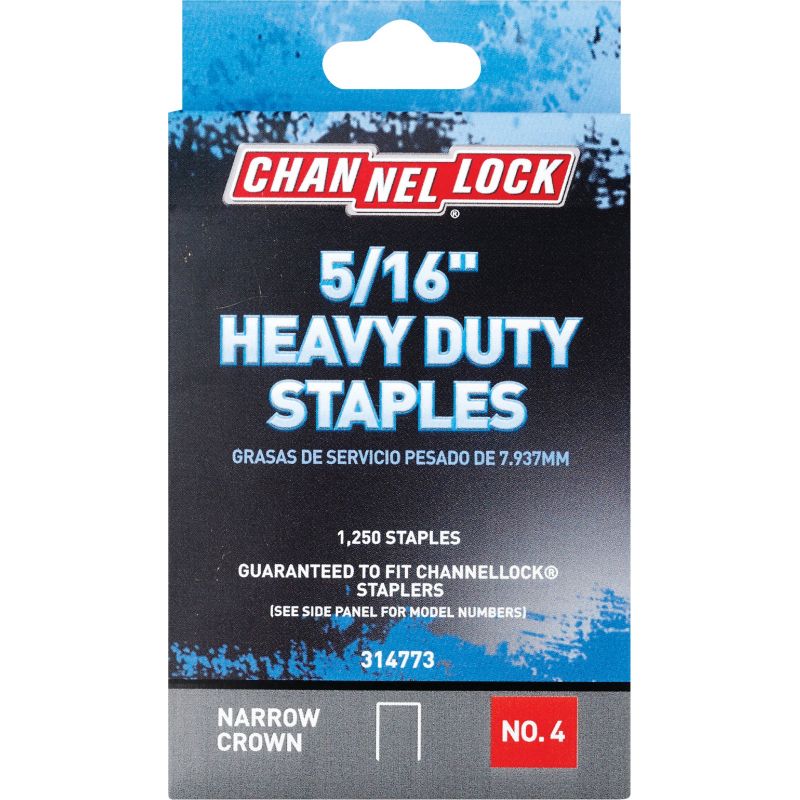 Channellock No. 4 Heavy-Duty Narrow Crown Staple (Pack of 5)