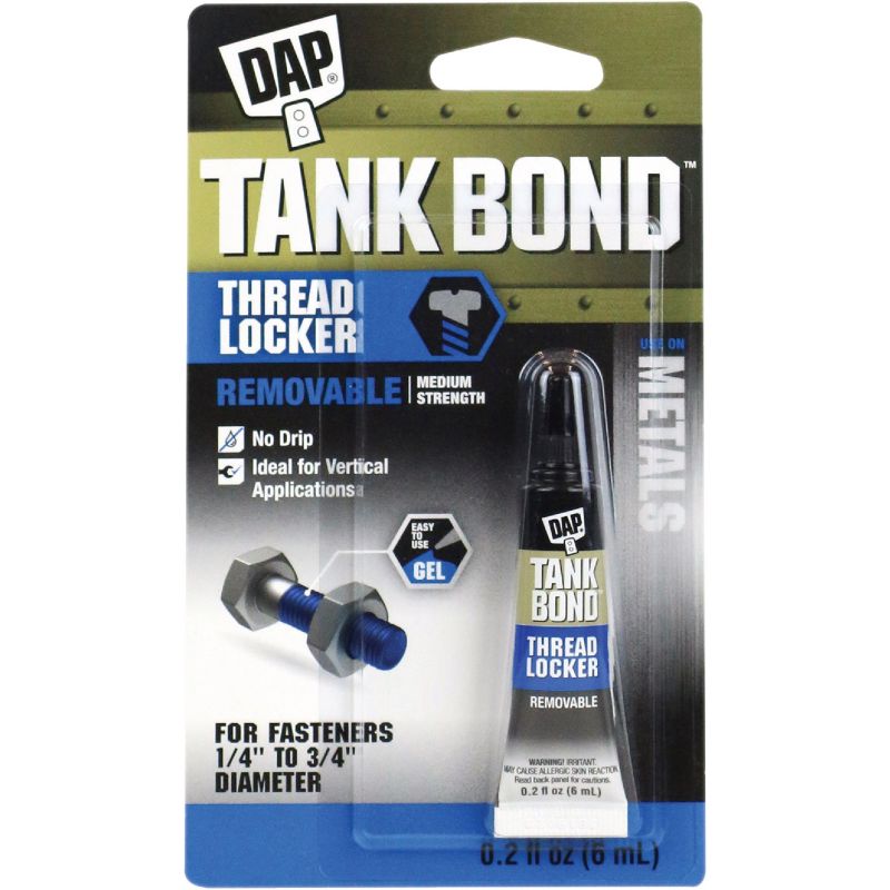 DAP Tank Bond Removable Gel Threadlocker Blue, 0.2 Oz.
