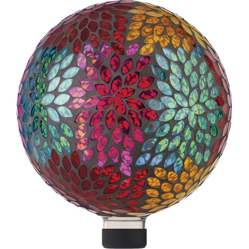 Alpine Colorful Mosaic Leaves Glass Gazing Globe Multi