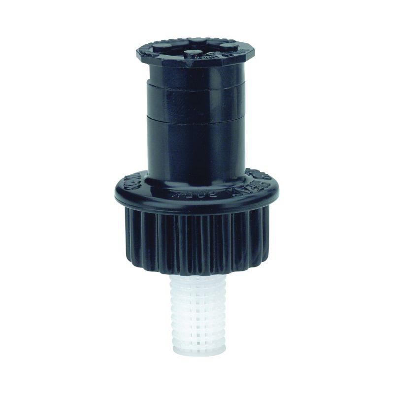 Toro 53122 Spray Sprinkler, 1/2 in Connection, 5 to 15 ft, 27 deg Nozzle Trajectory, Center Strip Nozzle, Plastic Black