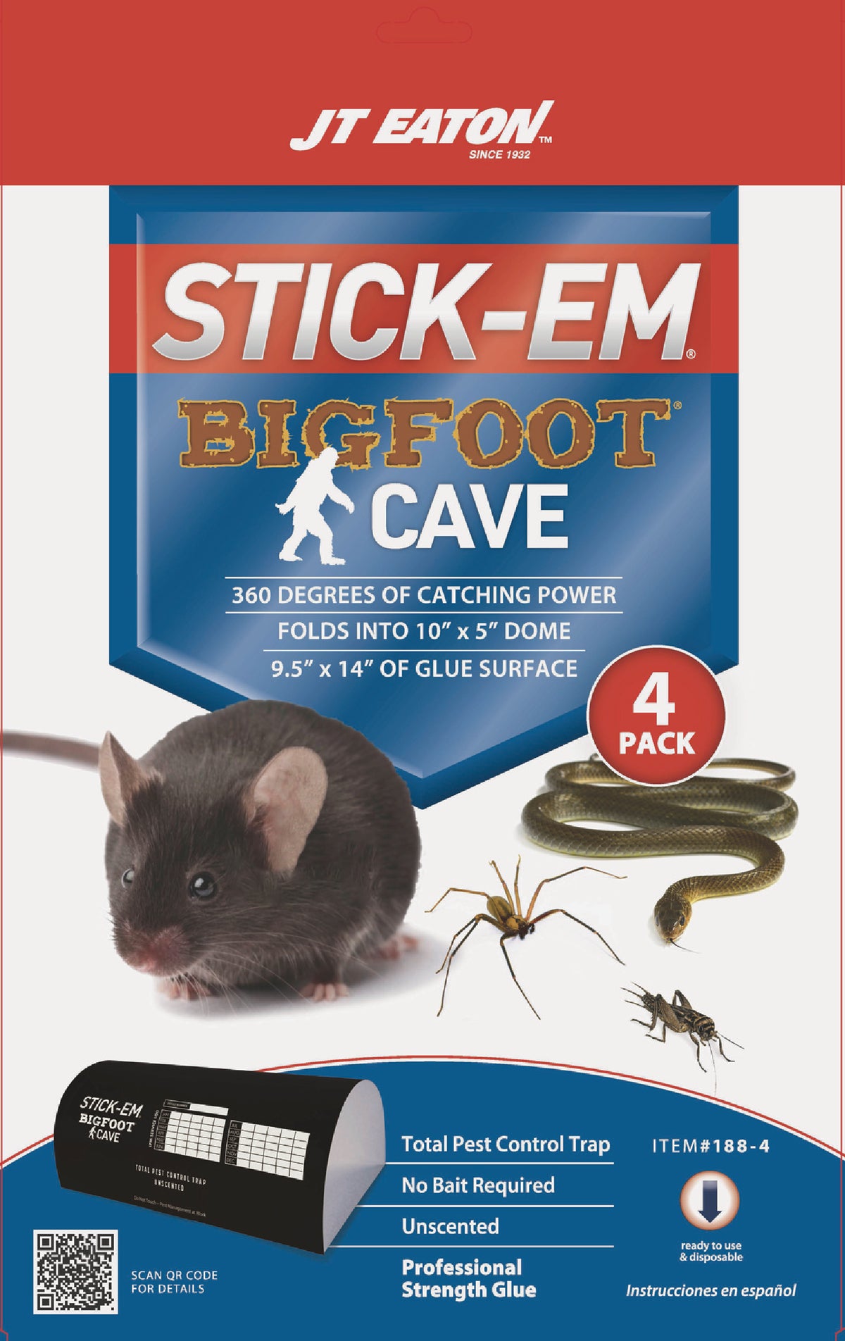 JT Eaton Stick-Em City Rat and Mouse Glue Trap (6-Pack) 100N-6