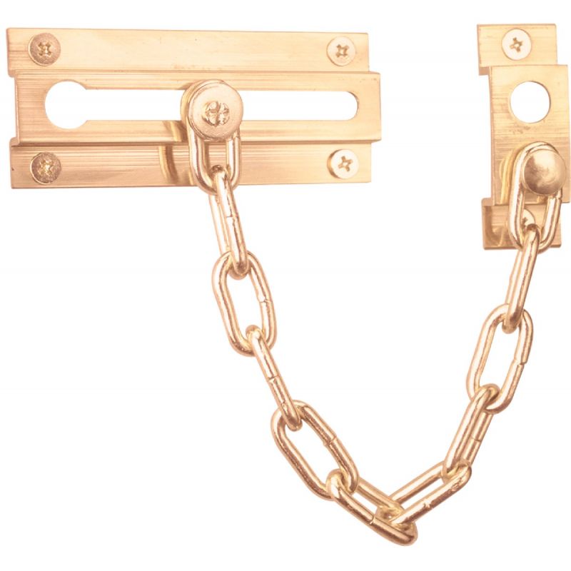 Defender Security Solid Brass Chain Door Guard