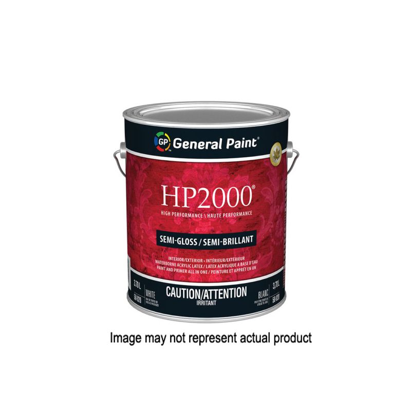 General Paint HP2000 58-254-16 Exterior Paint, Semi-Gloss, Clear Base, 1 gal Clear Base
