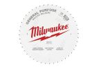 Milwaukee 48-40-1220 Circular Saw Blade, 12 in Dia, 1 in Arbor, 44-Teeth, Cobalt/Tungsten Carbide Cutting Edge