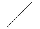 Nuvo Iron SQI1BS Single Ball and Sphere Stair Baluster, 44 in H, 1/2 in W, Square, Steel, Black Black