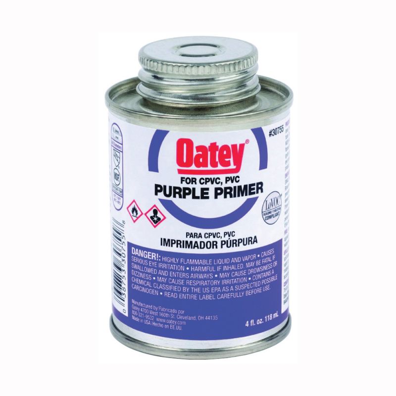Oatey 30755 Primer, Liquid, Purple, 4 oz Can Purple