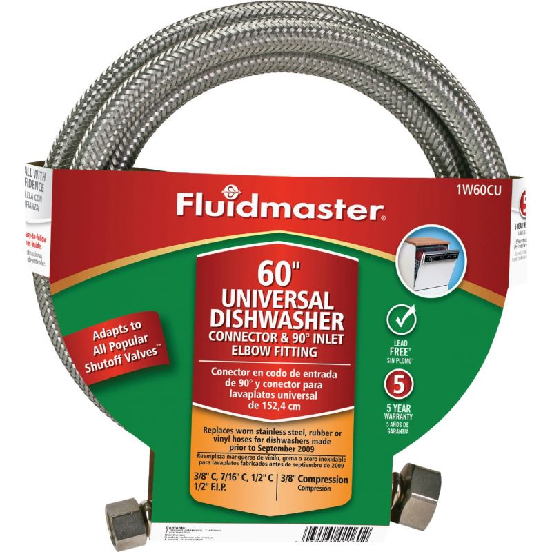 Fluidmaster Universal Braided Stainless Steel Dishwasher Connector