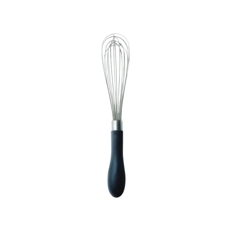 Good Grips 74091 Kitchen Whisk, 9 in OAL, Stainless Steel, Black, Polished Black