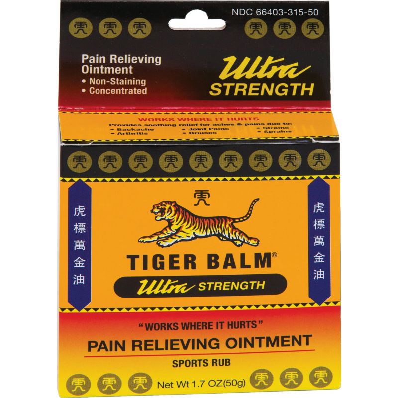 Tiger Balm Ultra Strength Pain Relieving Ointment 1.7 Oz.