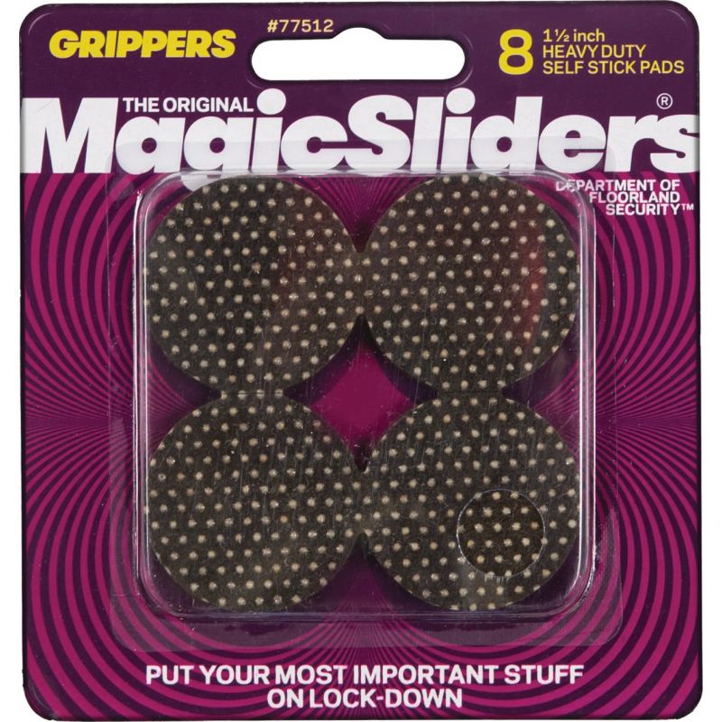 Magic Sliders Gripper Furniture Pad 1-1/2 In., Black