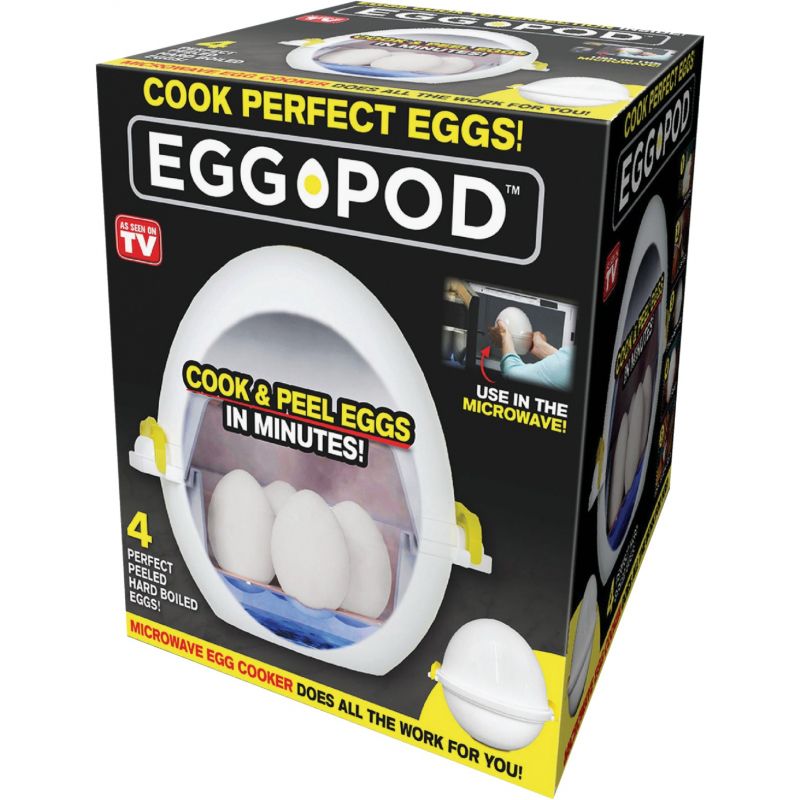 Egg Pod Egg Cooker 4 Eggs, White