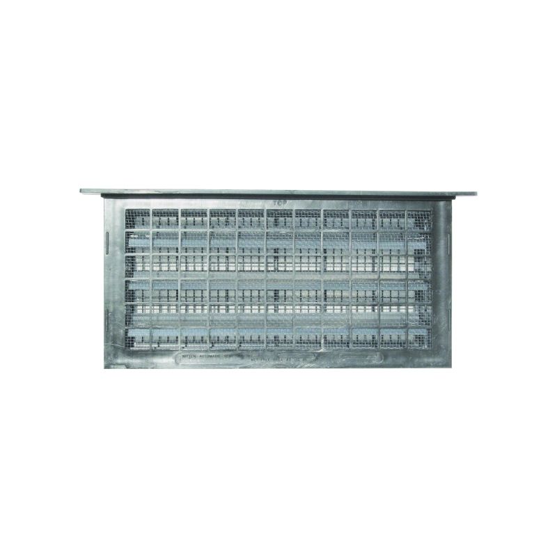 Witten Vent 304LGR Automatic Foundation Vent, 62 sq-in Net Free Ventilating Area, Mesh Grill, Thermoplastic, Gray Gray