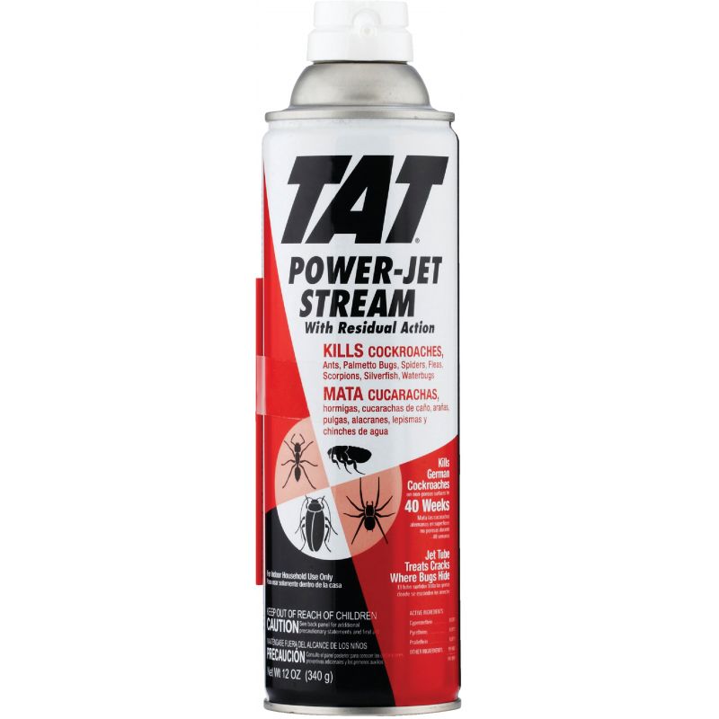 TAT Roach Killer With Power-Jet Stream 12 Oz., Aerosol Spray